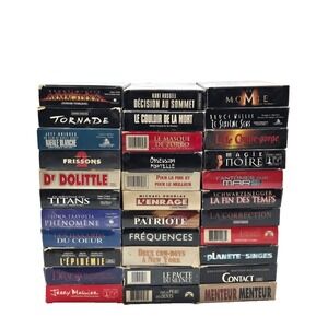 Lot of 33 French VHS‎ Movies – Drama, Thriller, Action, Romance, Comedy | Tested